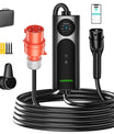 22KW 32A 3 Phase Mobile EV murale  Boîte, Chargeur rapide de type 2 pour véhicules électriques, câble de 5 mètres, prise CEE 32A
