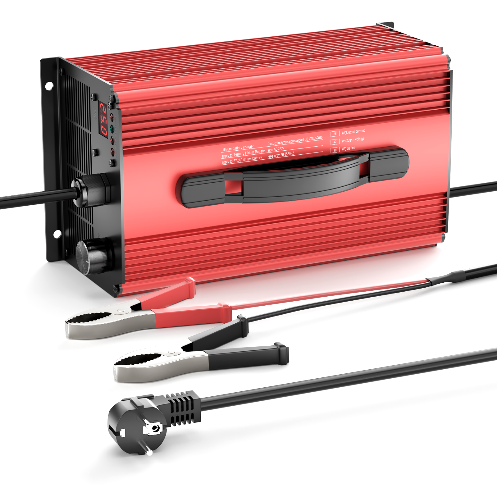 NOEIFEVO 54.6V 25A Chargeur de batterie lithium pour batterie lithium-ion-lipo 48.1V (48V) 13S, écran LCD, courant réglable, chargeur pour vélo électrique, scooter, moto électrique