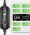 Noeifevo Bärbar typ 2/Typ 1 3.7KW 16A EV-laddare, 5m/10m/15m laddningskabel för mobilt fordon med Schuko