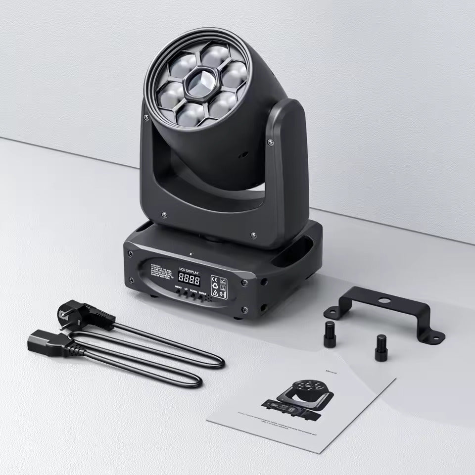 150W Bee Eye Moving Head Partylichter, RGBW Gobo Bühnenleuchten mit DMX512-Steuerung, DJ-Lichter für Weihnachten, Disco, Party, Club und Bar-Show