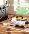 NOEIFEVO 54.75V 20A LiFePO4 batterioplader til 48V 15S lithium batteri, vandtæt, 0V BMS aktivering, automatisk nedlukning
​