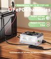 NOEIFEVO 14,6V 15A étanche LiFePO4 batterie de Chargeur pour batterie 12 V (12,8 V) 4S LiFePO4