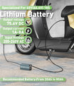 NOEIFEVO 75,6V 8A Chargeur de batterie lithium 18S pour batteries Li-Ion 18S 66,6V, réglage du courant de 1 à 8A, charge lente et charge rapide (MLC1300)