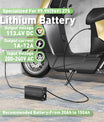 NOEIFEVO 113.4V  1A-12A Lithium-Batterieladegerät für 99.9V (96V) 27S Lithium-Li-Ionen-Lipo-Batterie, LCD-Anzeige, Strom einstellbar