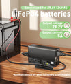 Noeifevo 29,2 V 5A LiFePO4 batterie de Chargeur  pour batterie 24 V 25,6 V LiFePO4, XLR/IEC/XT60/Anderson 50A/M8