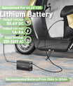 NOEIFEVO 50,4V 20A Lithium-batterilader til 44,4V 12S Lithium-Li-Ion-Lipo-batteri, LCD-skærm, justerbar strøm, lader til E-bike, scooter, elektrisk motorcykel