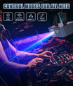 Laser projecteur de scène à balayage laser RGB avec effets de faisceau, éclairage intérieur LED pour scène – idéal pour DJs, discothèques, fêtes d'anniversaire et mariages. Prend en charge DMX512 et fonctionnement activé par le son