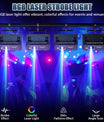 Laser projecteur de scène à balayage laser RGB avec effets de faisceau, éclairage intérieur LED pour scène – idéal pour DJs, discothèques, fêtes d'anniversaire et mariages. Prend en charge DMX512 et fonctionnement activé par le son