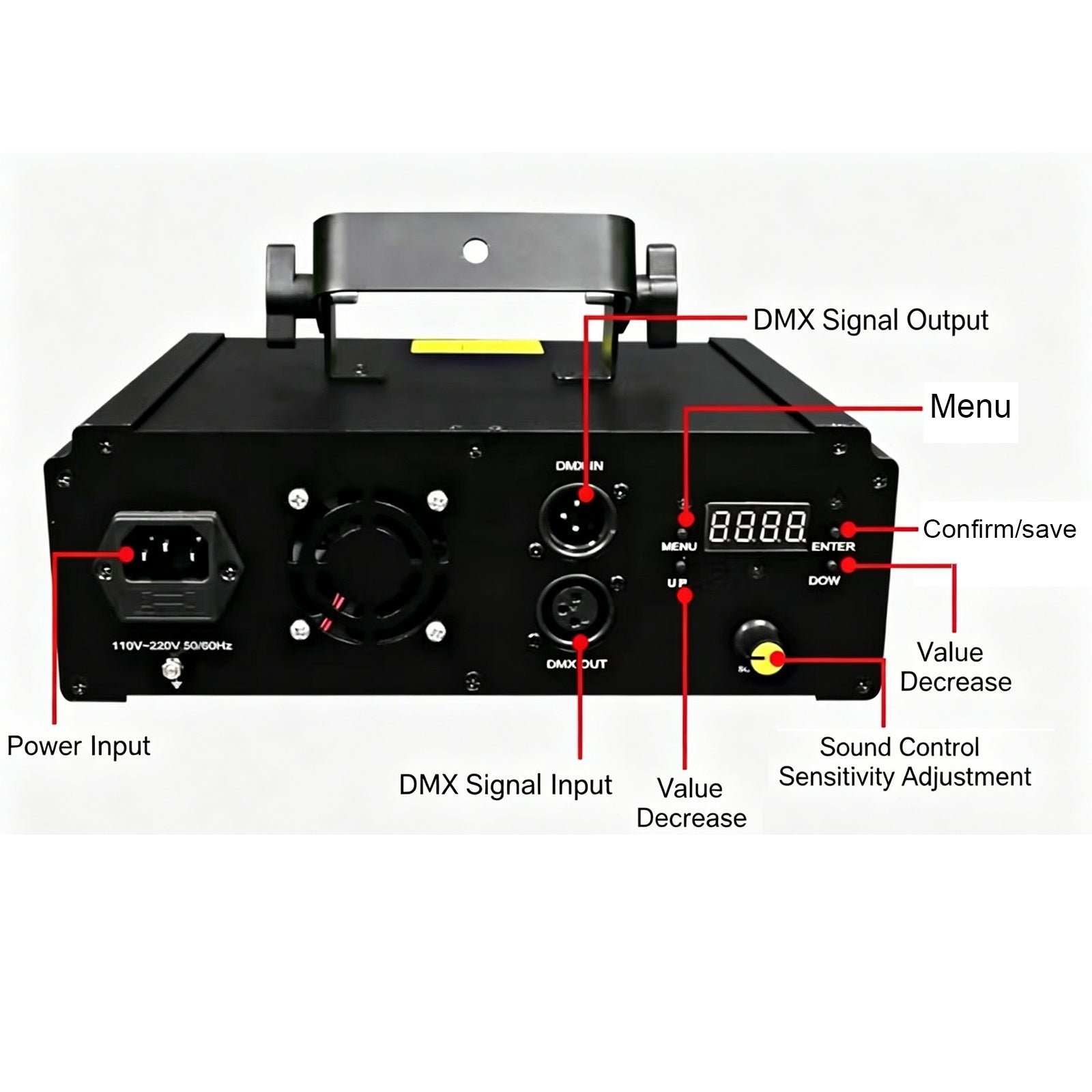 2W lumière laser fantôme en couleur, éclairage de scène professionnel, adapté au KTV, aux bars, aux clubs de nuit et aux spectacles sur scène
