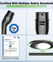 NOEIFEVO CY01 Type 2 câble de recharge Schuko 220V, 3,7kW Wallbox mobile avec APP, câble de charge monophasé 6–16A pour tous les VE (IEC 62196-2) & PHEV