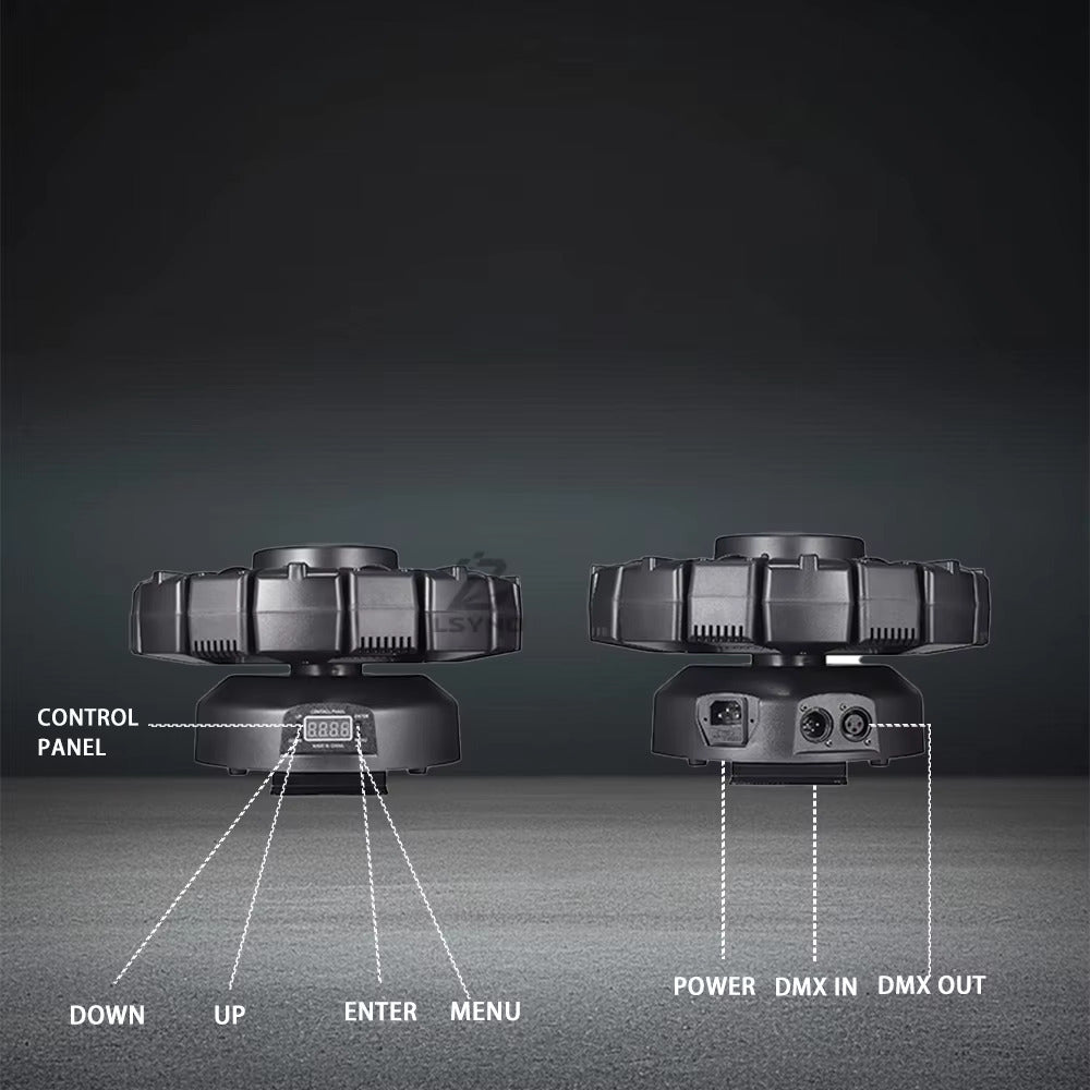180W 8-Arm-Beam-Partylicht Bühnenbeleuchtung, 4-in-1 RGBW LED-Effektleuchte DMX512 für DJ, Disco-Party, KTV, Konzert, Nachtclub