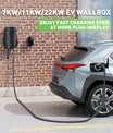 Noeifevo Q5 7KW 11KW 22KW EV Wallbox Charging Station, câble de charge étanche de 5M