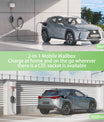 NOEIFEVO F097 11KW Wallbox mobile EV avec application, 3 phases 6-16A avec puissance de charge réglable, contrôle à distance par Wi-Fi, câble de recharge CEE 16A vers Type 2 pour chargeur EV