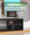 NOEIFEVO 116.8V 1A-12A Cargador de Batería LiFePO4, adecuado para batería LiFePO4 de 102.4V (96V) 32S, pantalla LCD, corriente ajustable