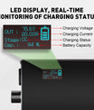 NOEIFEVO 75.6V 2-20A Lithium-batterilader til 66.6V 18S Lithium-Li-Ion-Lipo-batteri, LCD-skærm, justerbar strøm, lader til E-bike, scooter, elektrisk motorcykel