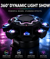 150W 8-Arm RGB Laser Moving Head Licht DJ Party Bühnenlicht, mit Fernbedienung, DMX512 Disco Licht für Party Konzert Bar Feiertage