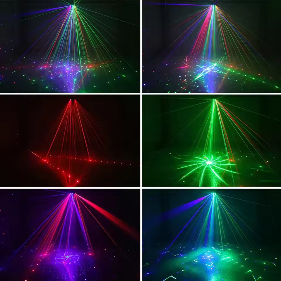 Discolight éclairage de fête, projecteur LED RGB DJ contrôlé par la musique, projecteur d'effets DMX pour KTV, réunions de famille, mariage, anniversaire, Halloween