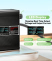 NOEIFEVO 54.6V 5A lithiumoplader til 13S 48V batteri, LED display, aluminiumshus, ventilator