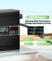 NOEIFEVO 54.6V 8A Lithium-laddare för 13S 48.1V batteri, LED-display, aluminiumhölje, fläkt