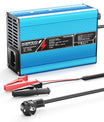 Chargeur de batterie LiFePO4 NOEIFEVO 36.5V 2A 3A 3.5A 4A pour batterie LiFePO4 10S 32V, arrêt automatique (BLEU)