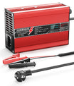 NOEIFEVO Caricabatterie al Litio 12,6V 10A per Batterie Li-Ion Lipo 3S 11,1V, Ventola di Raffreddamento, Spegnimento Automatico (ROSSO)