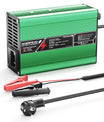 NOEIFEVO 37.8V 2A 3A 3.5A 4A  Chargeur Lithium pour Batteries Li-Ion Lipo 9S 33.3V, Ventilateur de Refroidissement, Arrêt Automatique (VERT)