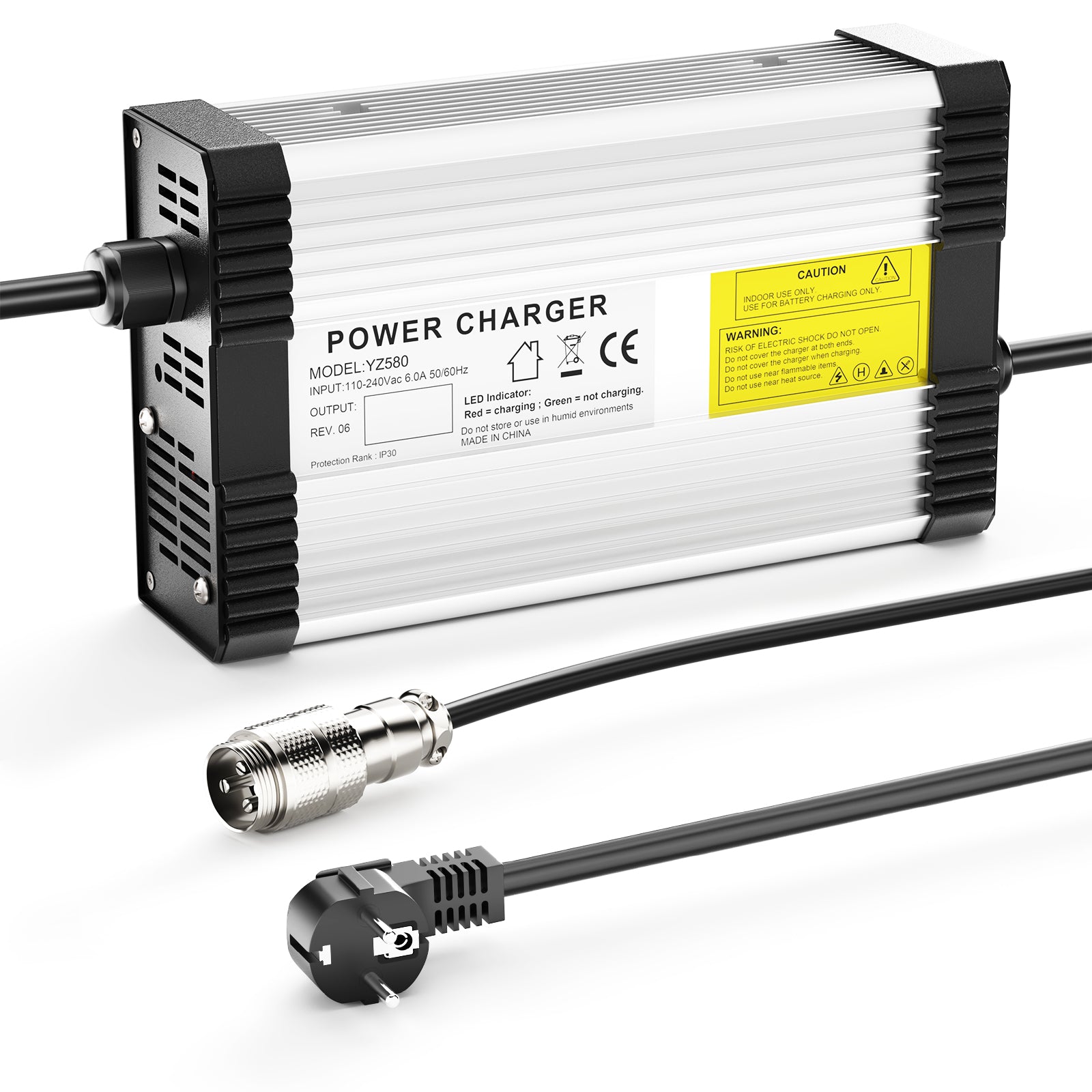 NOEIFEVO 41.1V-44.1V 9A loodzuur batterij oplader voor 36V loodzuur batterij, met koelventilator, automatische uitschakeling.