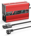 NOEIFEVO מטען ליתיום 54.6V 2A 2.5A 3A עבור סוללות Li-Ion Lipo 13S 48.1V, מאוורר קירור, כיבוי אוטומטי (אדום).