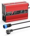 NOEIFEVO מטען ליתיום 54.6V 2A 2.5A 3A עבור סוללות Li-Ion Lipo 13S 48.1V, מאוורר קירור, כיבוי אוטומטי (אדום).