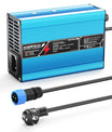 NOEIFEVO 12,6V 10A Chargeur Lithium pour batteries Li-Ion Lipo 3S 11,1V, ventilateur de refroidissement, arrêt automatique (BLEU)