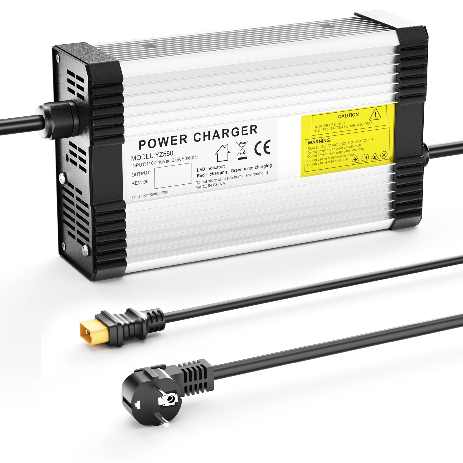 NOEIFEVO 4.2V 20A Lithium-Batterilader til 1S 3.7V Lithiumbatteri, med kølefan, automatisk afbrydelse.