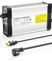 Carregador de bateria de lítio NOEIFEVO 134V 3,5A para bateria de lítio 32S 118,4V 120V, com ventilador de refrigeração e desligamento automático.