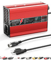 NOEIFEVO 41.4V-44.1V 2A 3A 3.5A 4A Chargeur de batterie au plomb pour batterie au plomb 36V, avec écran LCD, ventilateur de refroidissement, arrêt automatique (ROUGE)