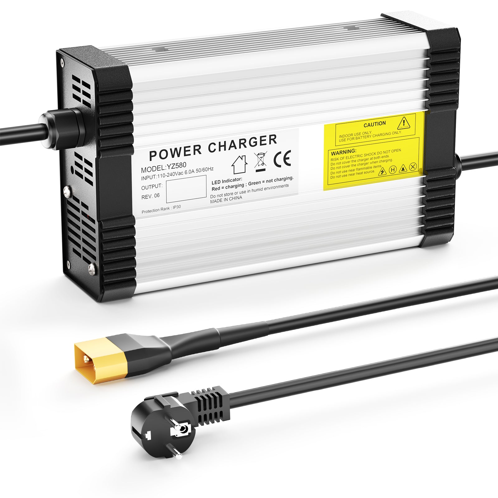 NOEIFEVO 8,4V 20A lithium batterioplader til 2S 7,4V lithium batteri, med køleventilator, automatisk nedlukning.