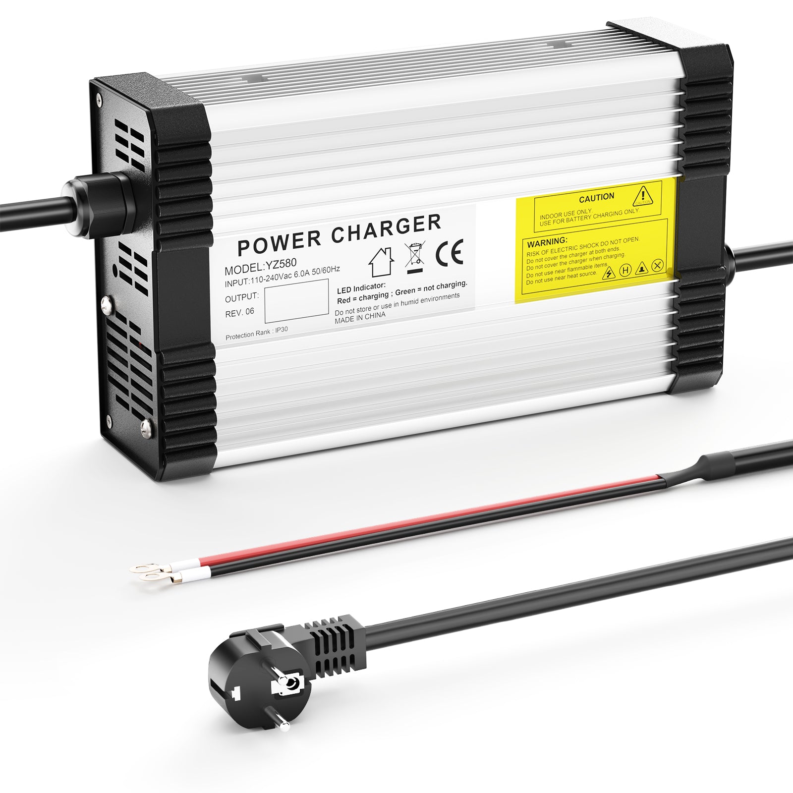 NOEIFEVO 13.8V-14.7V 20A Chargeur de batterie au plomb-acide pour batterie au plomb-acide 12V, avec ventilateur de refroidissement, arrêt automatique.