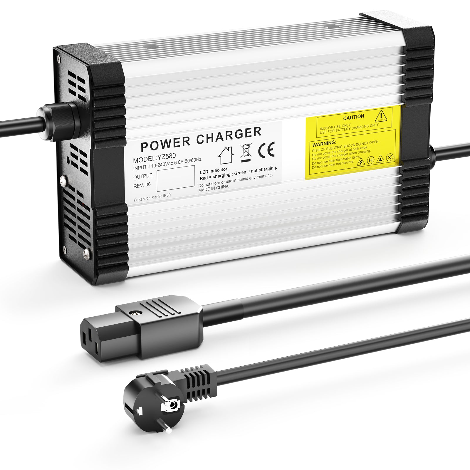 NOEIFEVO 73V 5A LiFePO4-batterilader til 60V 64V 20S LiFePO4-batteri, med kølevifte, automatisk slukning.