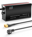 NOEIFEVO 67,2V 2-20A caricabatterie per batterie al litio per 59,2V 60V 16S batterie al litio, Li-Ion, Lipo, con display LCD, corrente regolabile, caricabatterie per e-bike, scooter, moto elettriche