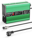 NOEIFEVO 42V2A 3A 3.5A 4A Chargeur Lithium pour batteries Li-Ion Lipo 10S 37V, ventilateur de refroidissement, arrêt automatique (VERT).