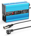 Carregador de Bateria LiFePO4 NOEIFEVO 36.5V 2A 3A 3.5A 4A para Bateria LiFePO4 10S 32V, com Desligamento Automático (AZUL).