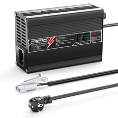 NOEIFEVO 25.2V  2A 3A 4A 5A caricabatterie al litio per batterie Li-Ion Lipo 6S 22.2V, ventilatore di raffreddamento, spegnimento automatico (NERO)