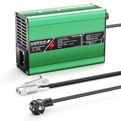 NOEIFEVO 12,6V 10A Carregador de Lítio para Baterias Li-Ion Lipo 3S 11,1V, Ventilador de Resfriamento, Desligamento Automático (VERDE)