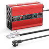 NOEIFEVO 43.8V 2A 3A 3.5A 4A LiFePO4 Batterilader til 12S 36V 38.4V LiFePO4 Batteri, Kølefan, Automatisk Afbrydelse (RØD)