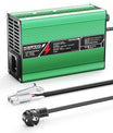 NOEIFEVO 58.8V 3A Lithium-Oplader til 14S 51.8V Li-Ion Lipo-Batterier, Køleventilator, Automatisk Slukning (GRØN)