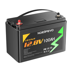 NOEIFEVO N100 12V 100ah Li - ion batterie LiFePO4 akku avec 100A BMS 