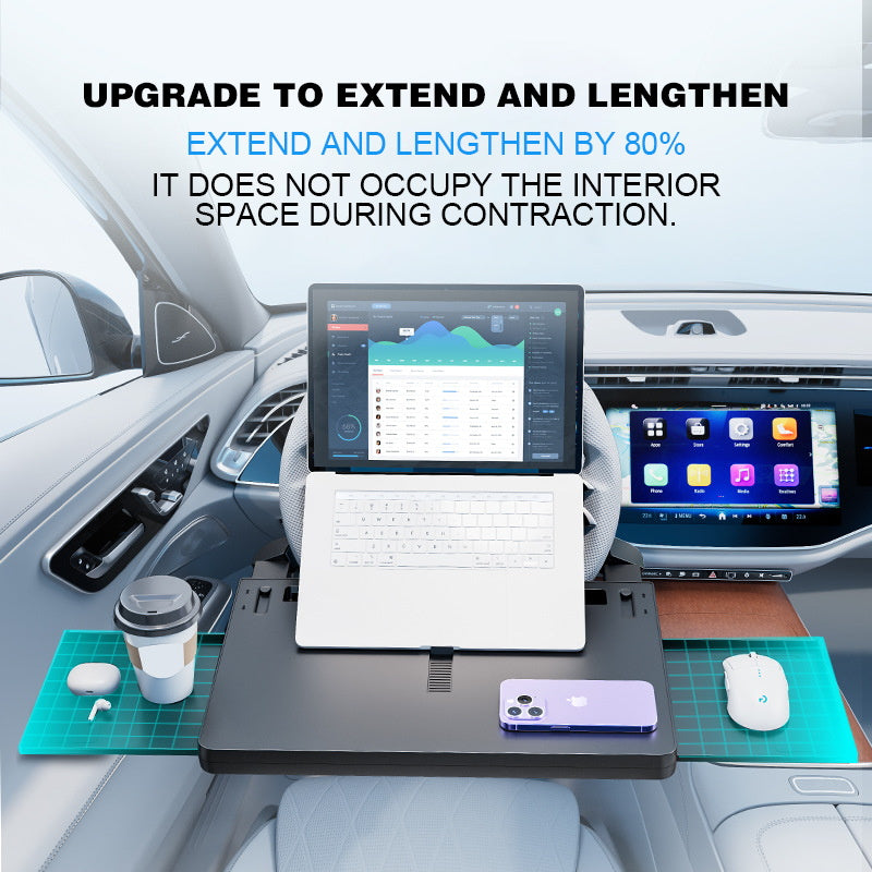 Multifunctionele stuurtafel voor in de auto – ideaal om te eten, werken of als laptopsteun onderweg Draagbare autotafel voor alle voertuigen