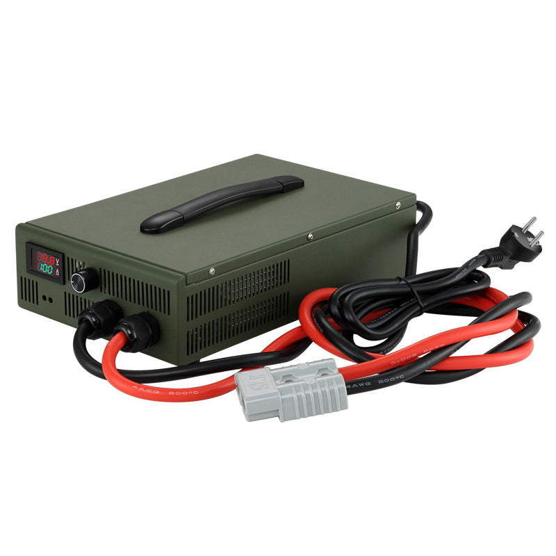 NOEIFEVO 12V 10A-100A LiFePO4 lithium au batterie  de Chargeur, tension de charge 14,6V, écran LCD, courant réglable, ventilateur