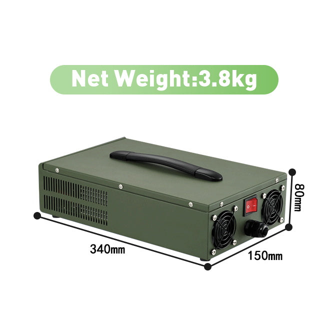 NOEIFEVO 12V 10A-100A Lithium LiFePO4 Batteriladdare, Laddningsspänning 14,6V, LCD Display, Strömställbar, Fläkt