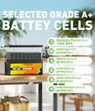 NOEIFEVO F2410 25.6V 100AH litiumjernfosfatbatteri LiFePO4-batteri med 100A BMS