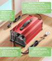 NOEIFEVO 54.6V 25A Chargeur de batterie lithium pour batterie lithium-ion-lipo 48.1V (48V) 13S, écran LCD, courant réglable, chargeur pour vélo électrique, scooter, moto électrique