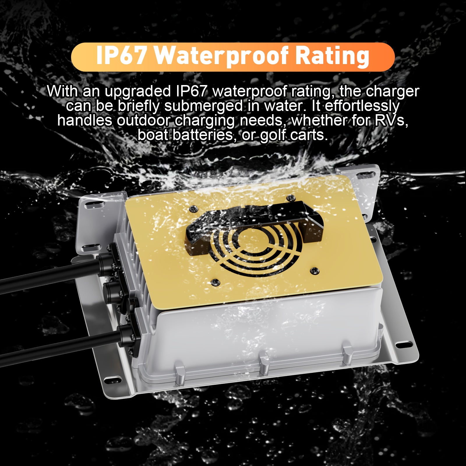 NOEIFEVO 29,2 V 50A Cargador rápido para batería de litio LiFePO4 de 24 V 25,6 V, resistente al agua, activación BMS de 0 V